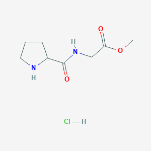 Methyl 2-[(pyrrolidin-2-yl)formamido]acetate hydrochloride