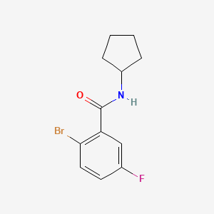 molecular formula C12H13BrFNO B1365881 2-bromo-N-cyclopentyl-5-fluorobenzamide CAS No. 951884-13-2