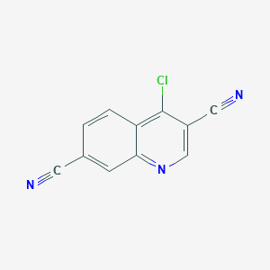 molecular formula C11H4ClN3 B13658821 4-Chloroquinoline-3,7-dicarbonitrile 