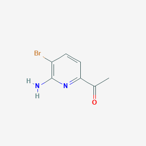 molecular formula C7H7BrN2O B13658839 1-(6-Amino-5-bromopyridin-2-yl)ethanone 