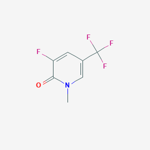 molecular formula C7H5F4NO B13658861 3-Fluoro-1-methyl-5-(trifluoromethyl)pyridin-2(1H)-one 