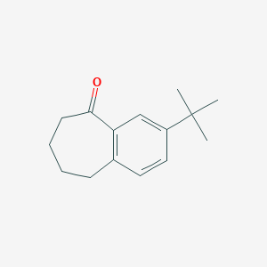 molecular formula C15H20O B13658862 3-(tert-Butyl)-6,7,8,9-tetrahydro-5H-benzo[7]annulen-5-one 