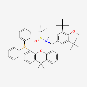 (R)-N-((R)-(3,5-Di-tert-butyl-4-methoxyphenyl)(5-(diphenylphosphanyl)-9,9-dimethyl-9H-xanthen-4-yl)methyl)-N,2-dimethylpropane-2-sulfinamide