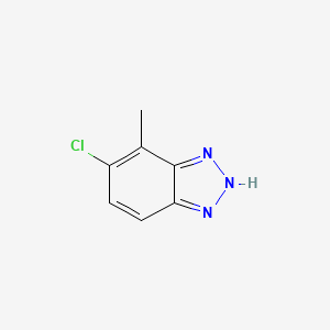 molecular formula C7H6ClN3 B13658884 6-Chloro-7-methyl-1H-benzotriazole 