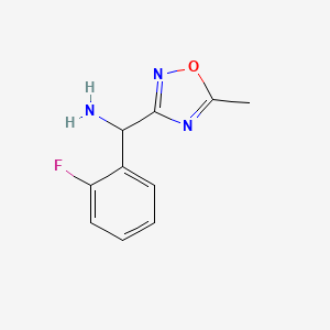 (2-Fluorophenyl)(5-methyl-1,2,4-oxadiazol-3-yl)methanamine