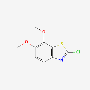 molecular formula C9H8ClNO2S B13658915 2-Chloro-6,7-dimethoxybenzo[d]thiazole 