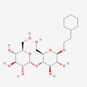 molecular formula C20H36O11 B1365892 2-(6-(2-Cyclohexylethoxy)-tetrahydro-4,5-dihydroxy-2(hydroxymethyl)-2H-pyran-3-yloxy)-tetrahydro-6(hydroxymethyl)-2H-pyran-3,4,5-triol CAS No. 260804-65-7
