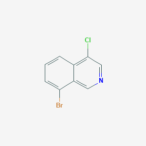 molecular formula C9H5BrClN B13658921 8-Bromo-4-chloroisoquinoline 