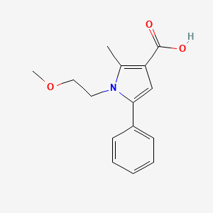 molecular formula C15H17NO3 B1365894 1-(2-methoxyethyl)-2-methyl-5-phenyl-1H-pyrrole-3-carboxylic acid CAS No. 724744-79-0