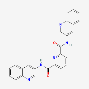 molecular formula C25H17N5O2 B13658946 N2,N6-di(quinolin-3-yl)pyridine-2,6-dicarboxamide 