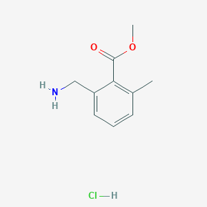 molecular formula C10H14ClNO2 B13658953 Methyl 2-(aminomethyl)-6-methylbenzoate hydrochloride 