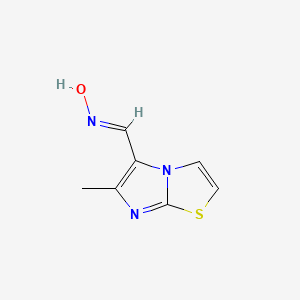 molecular formula C7H7N3OS B1365897 N-({6-甲基咪唑并[2,1-b][1,3]噻唑-5-基}亚甲基)羟胺 CAS No. 83253-29-6