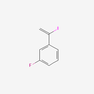 molecular formula C8H6FI B13658972 1-Fluoro-3-(1-iodoethenyl)benzene 