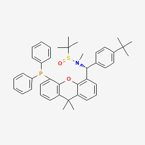 (R)-N-((R)-(4-(tert-Butyl)phenyl)(5-(diphenylphosphanyl)-9,9-dimethyl-9H-xanthen-4-yl)methyl)-N,2-dimethylpropane-2-sulfinamide