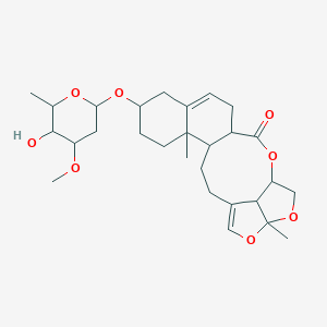 molecular formula C28H40O8 B136590 8-(5-羟基-4-甲氧基-6-甲基氧杂环己烷-2-基)氧基-5,19-二甲基-15,18,20-三氧杂五环[14.5.1.04,13.05,10.019,22]二十二碳-1(21),10-二烯-14-酮 CAS No. 97399-96-7