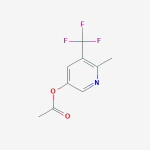 molecular formula C9H8F3NO2 B13659018 6-Methyl-5-(trifluoromethyl)pyridin-3-yl acetate 