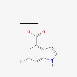 molecular formula C13H14FNO2 B13659030 tert-Butyl 6-fluoro-1H-indole-4-carboxylate 