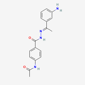 molecular formula C17H18N4O2 B1365904 N-[4-({(2E)-2-[1-(3-aminophenyl)ethylidene]hydrazinyl}carbonyl)phenyl]acetamide 