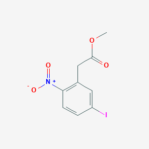 molecular formula C9H8INO4 B13659060 Methyl 2-(5-iodo-2-nitrophenyl)acetate 