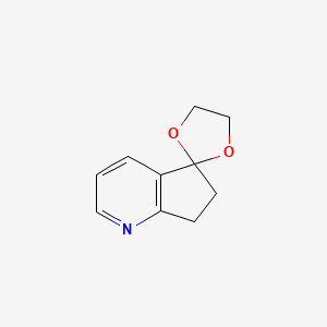 molecular formula C10H11NO2 B13659073 6,7-Dihydrospiro[cyclopenta[b]pyridine-5,2'-[1,3]dioxolane] 