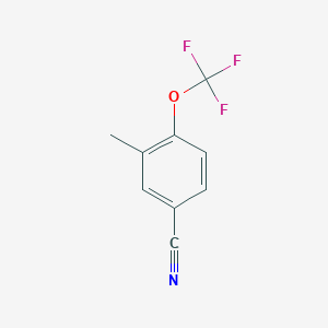 molecular formula C9H6F3NO B13659080 3-Methyl-4-(trifluoromethoxy)benzonitrile 