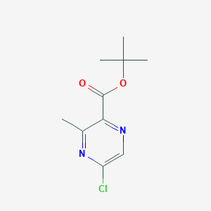 molecular formula C10H13ClN2O2 B13659086 tert-Butyl 5-chloro-3-methylpyrazine-2-carboxylate 