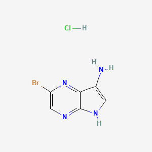 2-Bromo-5H-pyrrolo[2,3-b]pyrazin-7-amine hydrochloride