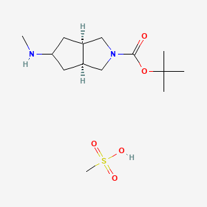 rel-tert-Butyl (3aR,5s,6aS)-5-(methylamino)hexahydrocyclopenta[c]pyrrole-2(1H)-carboxylate methanesulfonate