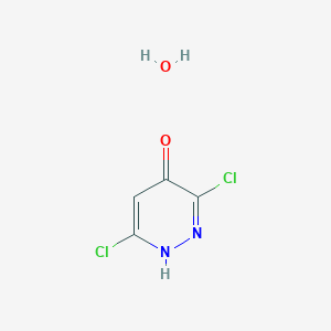 molecular formula C4H4Cl2N2O2 B13659120 3,6-Dichloropyridazin-4-ol hydrate 