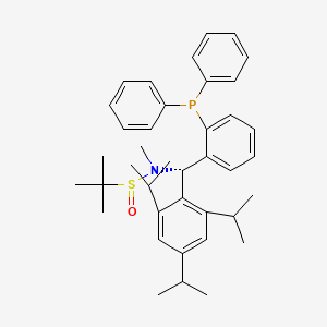 (R)-N-((S)-(2-(Diphenylphosphanyl)phenyl)(2,4,6-triisopropylphenyl)methyl)-N,2-dimethylpropane-2-sulfinamide