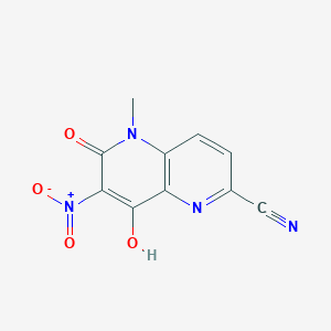 8-Hydroxy-5-methyl-7-nitro-6-oxo-5,6-dihydro-1,5-naphthyridine-2-carbonitrile