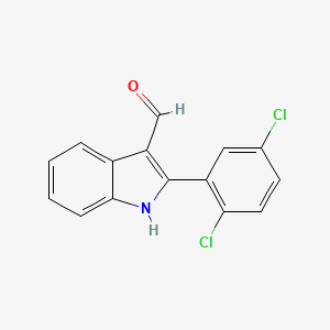 molecular formula C15H9Cl2NO B1365919 2-(2,5-dichlorophenyl)-1H-indole-3-carbaldehyde CAS No. 590390-83-3
