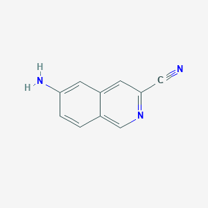 molecular formula C10H7N3 B13659232 6-Aminoisoquinoline-3-carbonitrile 