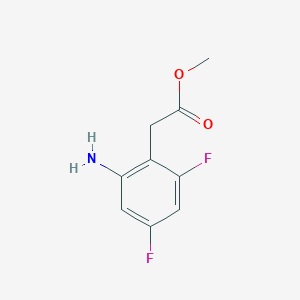 molecular formula C9H9F2NO2 B13659246 Methyl 2-(2-amino-4,6-difluorophenyl)acetate 