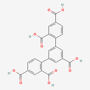 molecular formula C23H14O10 B13659253 4-[3-carboxy-5-(2,4-dicarboxyphenyl)phenyl]benzene-1,3-dicarboxylic acid 