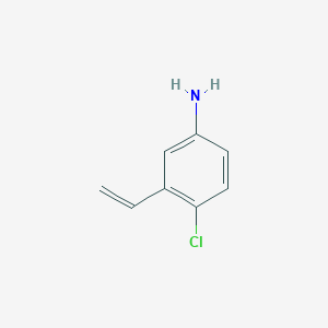 molecular formula C8H8ClN B13659256 4-Chloro-3-vinylaniline 