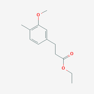 molecular formula C13H18O3 B13659264 Ethyl 3-(3-methoxy-4-methylphenyl)propanoate 