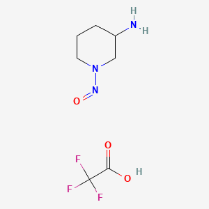 molecular formula C7H12F3N3O3 B13659293 N-Nitroso-3-aminopiperidine Trifluoroacetic Acid 