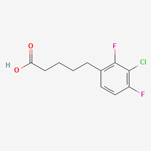 molecular formula C11H11ClF2O2 B13659318 5-(3-Chloro-2,4-difluorophenyl)pentanoic Acid 