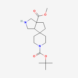 1-O'-tert-butyl 3a-O-methyl spiro[1,2,3,4,5,6a-hexahydrocyclopenta[c]pyrrole-6,4'-piperidine]-1',3a-dicarboxylate