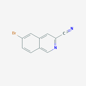 molecular formula C10H5BrN2 B13659476 6-Bromoisoquinoline-3-carbonitrile 