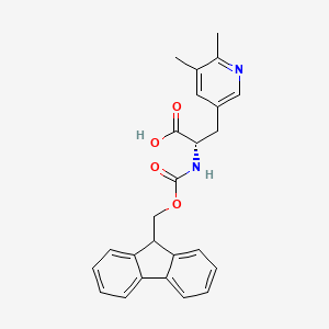 molecular formula C25H24N2O4 B13659499 (S)-2-((((9H-Fluoren-9-yl)methoxy)carbonyl)amino)-3-(5,6-dimethylpyridin-3-yl)propanoic acid 