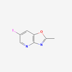 molecular formula C7H5IN2O B13659525 6-Iodo-2-methyloxazolo[4,5-b]pyridine 