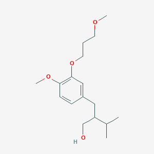 molecular formula C17H28O4 B13659550 (R)-2-(3-(3-methoxypropoxy)-4-methoxybenzyl)-3-methyl-1-butanol 