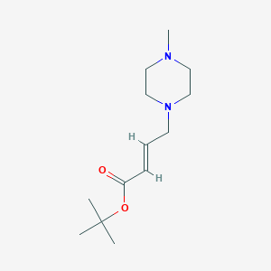 molecular formula C13H24N2O2 B13659560 (E)-tert-Butyl 4-(4-methylpiperazin-1-yl)but-2-enoate 