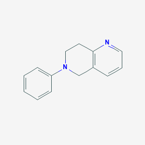 molecular formula C14H14N2 B13659572 6-Phenyl-5,6,7,8-tetrahydro-1,6-naphthyridine 