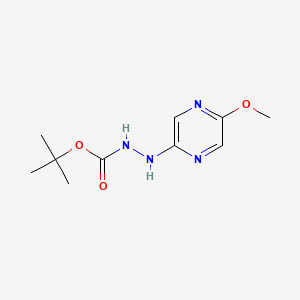 molecular formula C10H16N4O3 B13659589 tert-Butyl 2-(5-methoxypyrazin-2-yl)hydrazine-1-carboxylate 