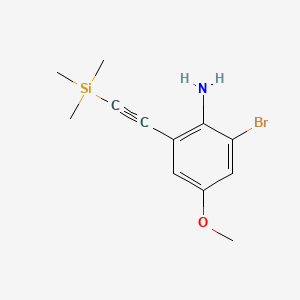 2-Bromo-4-methoxy-6-((trimethylsilyl)ethynyl)aniline