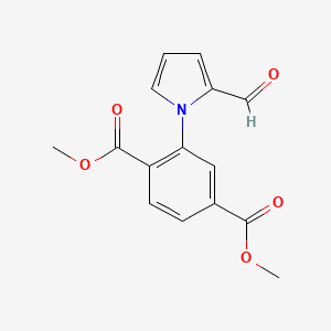 molecular formula C15H13NO5 B1365968 dimethyl 2-(2-formyl-1H-pyrrol-1-yl)terephthalate CAS No. 881041-44-7