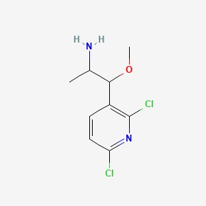 molecular formula C9H12Cl2N2O B13659745 1-(2,6-Dichloro-3-pyridyl)-1-methoxy-2-propanamine 